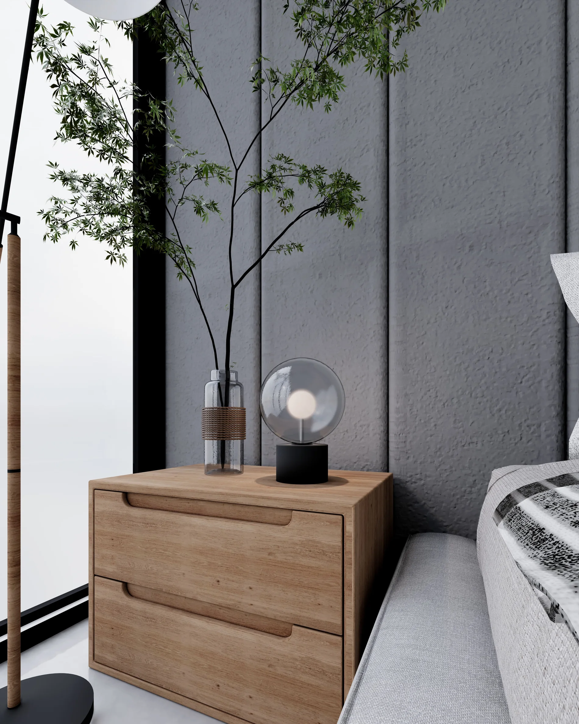Modern Minimalist Bedroom — Selected visualization